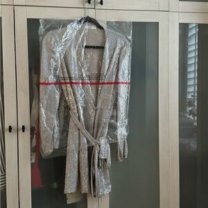 Elegant Silver Women's Coat